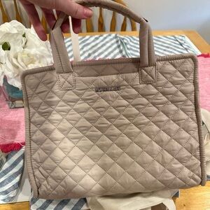 NWT MZ Metro Box Tote in Mushroom (beige)